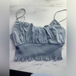 Light blue crop top